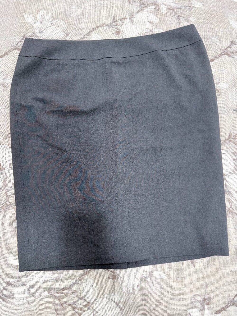 Nine West Charcoal Gray Pencil Skirt Size 14 Lined Stretch Career Office Classic